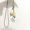 Colar Pingente Gota d'Água Borrada Trançado Estilo Antigo Nova Corrente de Suéter Puxável Estilo Chinês Retro Joias de Alta Qualidade Venda por Atacado