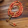 Pulsera de Múltiples Círculos de Diseño Original con Cuentas de Hueso de Camello tipo Ábaco de Jade, Inspirada en Estilos Tradicionales del Tíbet