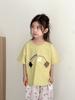 Camiseta Infantil de Manga Curta Verão Algodão Puro Top Ombro a Ombro para Meninas Estilo Novo 2026 Roupa de Verão para Meninos Camiseta Solta para Bebê