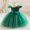Vestido de Princesa de Pasarela de Alta Gama para Niñas, Rendimiento de Cena, Esponjoso, Malla Nueva Esponjosa, Cumpleaños de un Año, Vestido, Venta al por Mayor