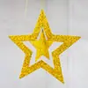 Estrelas Vazias 7 conjuntos de enfeites pendentes festa de aniversário decoração de Natal enfeites de Natal estrela de cinco pontas enfeites de teto pendentes