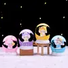 Globo de Nieve Mini Maullido de Estrella Decoración de Escritorio de Oficina Bola de Cristal Pequeña Brillante Decoración de Dormitorio Regalo de Vacaciones Venta al por Mayor