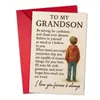 Tarjetas de felicitación inspiradoras para nietos, mensajes sinceros de abuelos a sus nietos, tarjetas de buenos deseos cálidos con sobres rojos
