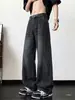 Jeans Vintage Lavados de Corte Curvo para Hombre, Pantalones Rectos Tendencia Otoñal Estilo Americano, Pantalones Sueltos de Pierna Ancha para Adolescentes