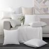 XYT Cojín Cojín Blanco Algodón Lino de Algodón Funda de Cojín Rectangular Lumbar Respaldo de Cama Cojín de Sofá