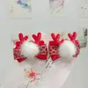 Acessório de cabeça Hanfu infantil para o Ano Novo, acessórios de cabelo, adereço de cabeça para roupas de Ano Novo, traje Tang, traje antigo, grampo de cabelo, novo chifre de dragão 2024