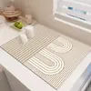 Tapete Drenante para Pia de Cozinha Transfronteiriço Tapete Drenante de Lama Diatomácea para Restaurante Tapete Absorvente para Bancada de Mesa de Jantar Estilo Japonês Jogo Americano Isolante Venda por Atacado