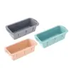 Molde rectangular de silicona para pastel resistente a altas temperaturas, molde casero para pan de grado alimenticio, sartén para hornear pan tostado de cocina con asas