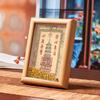 Artículos Decorativos Estilo Chino con Caracteres Chinos para la Buena Fortuna, Decoraciones de Pagodas, Marcos de Fotos Huecos Tridimensionales, Lingotes Atractores de Riqueza, Decoraciones de Escritorio Estilo Chino