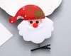 Pinzas Navideñas para el Cabello para Niños en Stock de Fábrica, Pinzas de Resorte al por Mayor de Reno, Estrella, Papá Noel, Accesorios para el Cabello de Fiesta Navideña