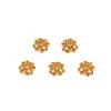 Chapado en Oro de 18K Tapa de Cuenta Flor de Trébol Hecha a Mano DIY Pulsera Collar Joyería Espaciador Accesorio C21