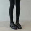 Zapatos Pequeños de Cuero Tallado Floral Lavados a Mano, Zapatos de Abuela, Nuevo Estilo de Primavera, Hebilla de Cinturón, Tacón Grueso, Zapatos de Salón de Corte Profundo para Mujer, Ligeros