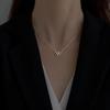 Elegante collar simple con letra W para mujer, diseño de nicho de lujo ligero, sentido de la moda japonesa y coreana, personalidad, cadena para clavícula de celebridad de internet, accesorios