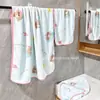 Toalla de Baño Absorbente y que no suelta pelusa para Pareja Estudiante, Gorro para Secar el Cabello, Set de Tres Piezas, Linda Toalla de Baño de Oso para Mujer