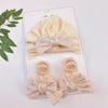 Gorro de Bebé de Lunares para Otoño e Invierno Gorro Grueso para Recién Nacidos para Hombres y Mujeres Set de Gorros sin Costuras con Lazo Lindo