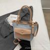 Bolso de Mano Pequeño con Bloques de Color de Moda de Nicho Francés para Mujer 2026 Nuevo de Moda Celebridad de Internet Popular Bolso Cruzado de Hombro Tipo Cubo