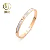 Popular Pulsera de Acero de Titanio, Joyería de Gama Alta con Concha Blanca y Tres Diamantes, Moda Elegante, Diseño Simple Estilo Ins, Moderna y que No se Desvanece