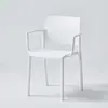 Silla Nórdica de Plástico con Respaldo Silla Gruesa para Mesa de Comedor Silla Simple para Escritorio Apilable para Hogar Apartamento Pequeño Silla de Comedor
