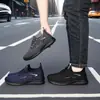 Dropshipping Internacional de Sapatos Masculinos, Malha Respirável Fly-Knit de Poliuretano, Atacado de Primavera para Sapatos Casuais, Sapatos Esportivos Versáteis, Cano Baixo