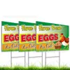 Letrero de Huevos Frescos de Granja Estilo Nuevo Transfronterizo Hecho de Material Plástico Corrugado para Venta de Huevos Rurales y Publicidad en el Patio