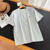 ¡Un vegetariano con el mismo estilo! ¡Espalda hueca! Camiseta casual de manga corta, cuello redondo, color de contraste, etiqueta pequeña, secado rápido, transpirable, a la moda, versátil
