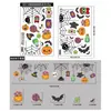 Calcomanías de Calabaza de Halloween Decoración de Arreglo para Fiesta Navideña Calcomanías Electrostáticas de Linterna de Calabaza de Caramelo Gato Negro Fantasma Calcomanías para Ventana
