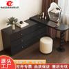 Tocador y Armario Integrados de Madera Maciza Estilo Medieval Dormitorio Moderno Simple Lujo Ligero Gabinete de Almacenamiento de Gama Alta Tocador