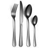 Amazon Cross-border 1010 Juego de cubiertos de acero inoxidable Vajilla de hotel estilo occidental Cuchillo para bistec, tenedor y cuchara chapados en oro 4 piezas principales