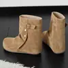 2026 Nuevas Botas Cortas Apiladas para Aumentar la Altura Mujer Hebilla de Cinturón Oculta Aumento de Altura Superficie Suave Fáciles de Poner para Salir Viajes de Trabajo Botines de Mujer