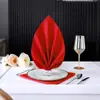 Servilleta de Tela de Poliéster Servilleta de Tela de Hotel Tela Servilleta de Tela Restaurante Blanco Flor Plegada Taza Tela Mantel Mantel