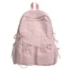 Mochila Escolar de Grande Capacidade para Estudantes do Ensino Fundamental, Laço Fofo, Mochila Grande para o Ensino Médio, Estudante, Mochila Universitária de Aparência Sofisticada