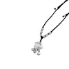 Novo estilo chinês Ping An Lock Tassel Pingente Colar Nicho Feminino Vintage Handmade Woven Colar Distintivo Versátil Clavícula Cadeia