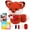Paquete de Materiales para Crochet de Lana Set Muñeca de Peluche de Tejido Muñeca Tejida Muñeca de Ganchillo Tejido DIY