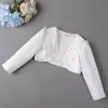 Novo Xale de Vestido de Manga Longa para Meninas Xale Externo de Princesa Infantil Capa para Vestido de Casamento de Florista Casaco para Bebê Menina