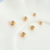 Cuentas sueltas de oro de 14 quilates con forma de rueda de retención, hechas a mano, para pulseras, accesorios de joyería de verano, material con cuentas.