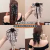 Elegante Pinza para el Cabello con Lazo Floral y Cinta para Mujer, Pasador de Alta Gama, Pinza de Tiburón para la Parte Trasera de la Cabeza, Accesorio para el Cabello de Moda
