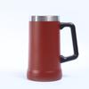 Caneca personalizada com alça de 24 onças para casa, escritório, aço inoxidável, copo térmico, portátil, grande capacidade, spray, plástico, caneca de cerveja