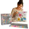 Marcadores de tecido de 48 cores para graffiti DIY e pintura em roupas, bolsas, cobertores, material de papelaria para artesanato para pais e filhos