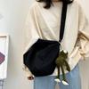 Bolso bandolera de lona estilo universitario, estilo japonés y coreano, sencillo, combinable con todo, para estudiantes, moda para hombres y mujeres.
