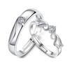 Viento frío anillo de pareja para hombres y mujeres joyería plateada anillo abierto anillo de boda en vivo tiembla en vivo suministro al por mayor