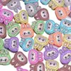 Lindo Dibujo Animado Labubu Arcilla Suave Agujero Recto Cuentas Sueltas DIY Cadena para Teléfono Móvil Llavero Cadena para Bolso Accesorios de Joyería