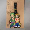 Anime japonés One Piece etiqueta de embarque para equipaje Luffy Sauron Joba adornos de identificación para bolsa de equipaje etiqueta pequeña