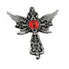 Collar con Colgante de Ala de Ojo de Diablo Azul Ojo de Águila Transfronterizo Europeo y Americano Collar con Colgante de Cruz de Ala de Diablo Creativo