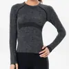 Outono e Inverno Nova Roupa de Yoga Manga Longa Cor da Pele Secagem Rápida Fitness Corrida Camiseta Treinamento Pilates Top Esportivo Slim