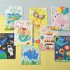 Yihenuo Dia do Professor cartão de material artesanal infantil pacote DIY artesanal criativo 1 cartão 1 selo D(2022)