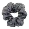 Elástico de Cabelo Metálico Arco-Íris Simples Europeu e Americano Estampagem a Quente Cor Única Anel de Intestino de Porco Flor de Cabelo
