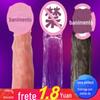 Manga Peniana Estendida Masculina de 7cm, Manga de Cristal Transparente, Manga de Dente de Lobo, Brinquedo Sexual Transfronteiriço para Uso Externo Masculino