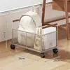 Estante de Almacenamiento para Mochilas Escolares, Caja de Almacenamiento para Libros, Caja de Libros Móvil para Escritorio de Estudiante con Ruedas, Cesta para Libros, Carrito para Aula