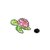 Insignia de Dibujos Animados Original Forma de Planta Carnosa Flor Animal Insecto Broche de Aleación Hebilla de Mariposa con Aceite Vagabundos