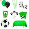 Suministros para Fiesta de Cumpleaños con Tema de Fútbol Set de Decoración para Niño Vajilla Desechable Platos de Papel Vasos de Papel Mantel